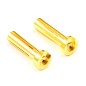 CONNECTOR (2) 4.0MM MALE GOLD