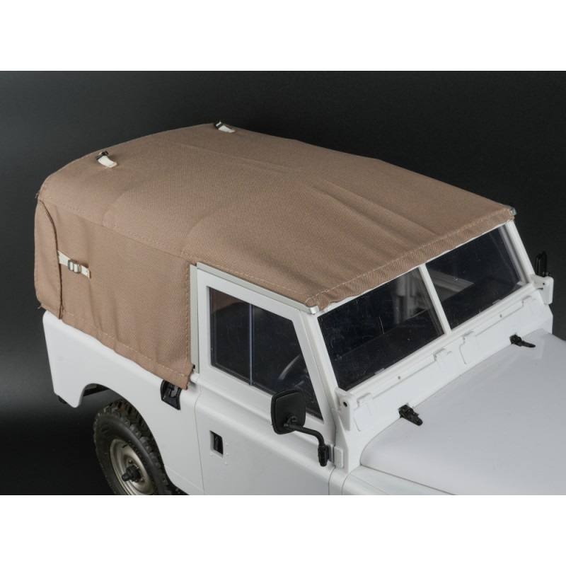 Capote et arceaux en toile souple Boom Racing BRX02393 KUDU (sable) pour Land Rover série 88