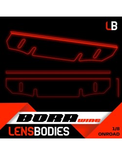 Renforts carrosserie 1/8 Piste + Aileron Lens - HOT RACE