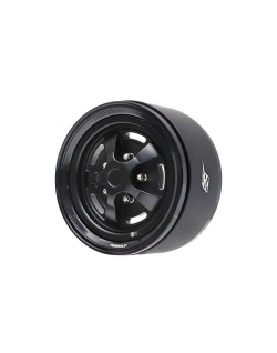 Jantes en aluminium à décalage réglable Boom Racing BRPB058BKBK-NW ProBuild 1,9" Rostyle Classic étroites (2) Noir/Noir