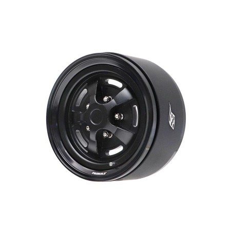 Jantes en aluminium à décalage réglable Boom Racing BRPB058BKBK-NW ProBuild 1,9" Rostyle Classic étroites (2) Noir/Noir