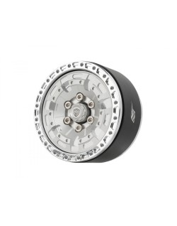 Jantes en aluminium à décalage réglable Boom Racing ProBuild™ 1,9" XZ7 avec système Beadlock (2) Chrome/Argent mat