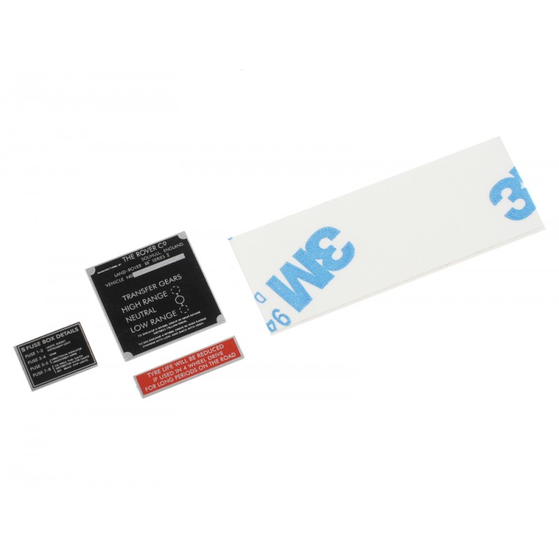 Ensemble de plaques d'identification de châssis en acier inoxydable Boom Racing pour Land Rover Série II 88 pour BRX02 88