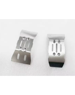 Protection de châssis avant et arrière en acier inoxydable, 2 pièces, pour Arrma 1/14 Mojave Grom RC