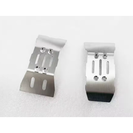 Protection de châssis avant et arrière en acier inoxydable, 2 pièces, pour Arrma 1/14 Mojave Grom RC