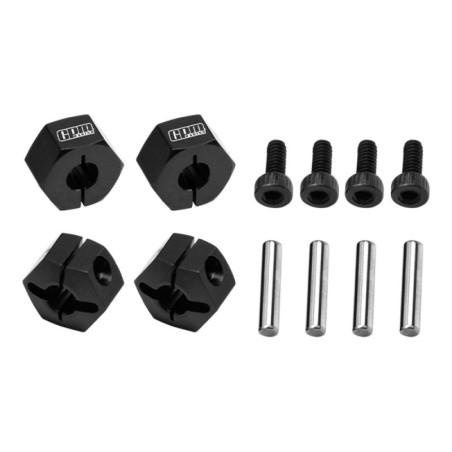 moyeu de roue en aluminium 12 mm noir GPM TRX MiniMaxx