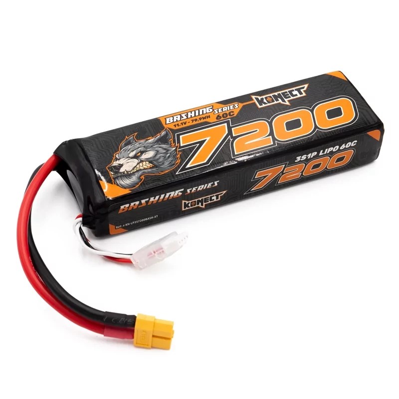 Konect Lipo 11.1v 7200mah 60C 3S1P Bash XT60