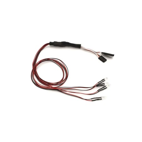 Kyosho Eclairage LED ø5mm Longueur 400mm Transparent et Rouge  97054-4CR