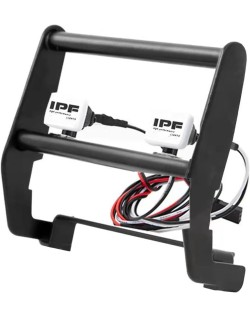 pare-chocs avant en acier inoxydable avec lumière LED anti-collision pour 4 pièces de voiture RC TRX4 1/10