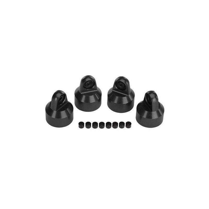 Traxxas Bouchons d'amortisseur GTX Alu Noir PTFE (x4) 7764X
