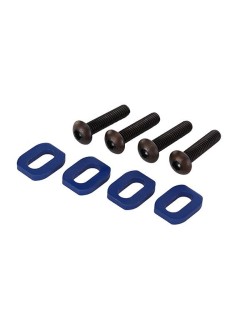 Traxxas Rondelle fixation moteur alu bleu + visserie (x4) 7759