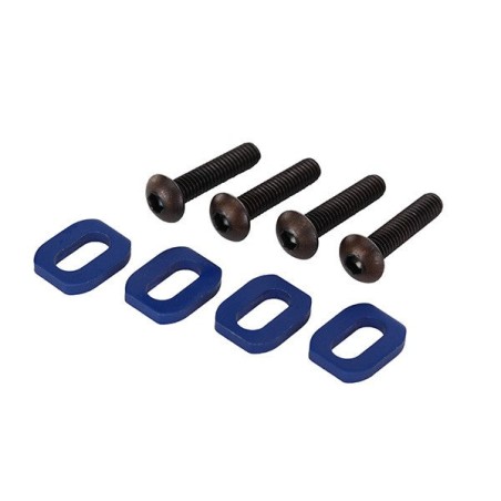 Traxxas Rondelle fixation moteur alu bleu + visserie (x4) 7759