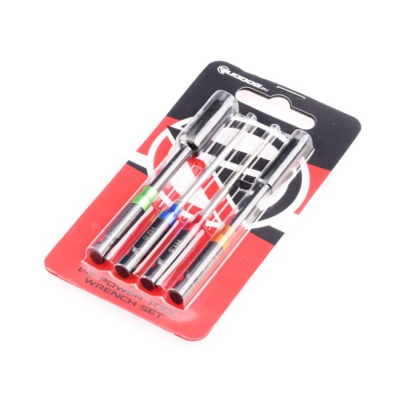 Jeu de clés hexagonales et écrous métriques RUDDOG 1/4" pour outils électriques (1,5 | 2,0 | 5,5 | 7,0 mm)