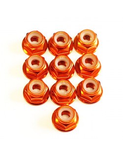 Ecrous nylstop M4 épaulés aluminiums (10) DONUTS RACING