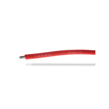 Fil silicone 16AWG (1,32mm²) rouge - 1m