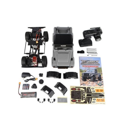 Gelande II RTR avec 2015 Land Rover Defender D90 gris RC4WD Hard Body Set