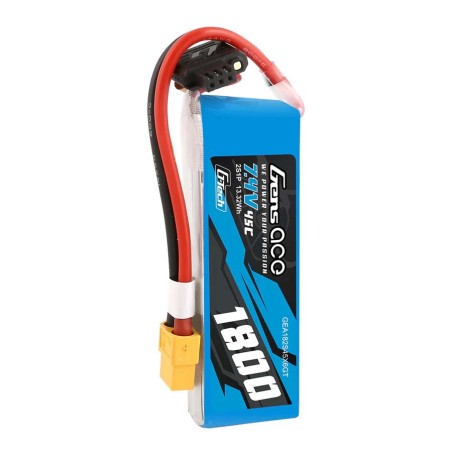 Batterie LiPo Gensace Soaring 2S 7,4 V - 1800 - 45 C (XT60) 90 x 30 x 17 mm 111 g G-Tech