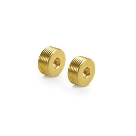 XB8 Ecrous Fusée avant laiton M15x1 (2) - XRAY - 357253
