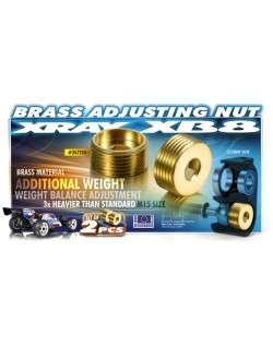 XB8 Ecrous Fusée avant laiton M15x1 (2) - XRAY - 357253