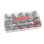 Team Corally - Screw Set M4 - Hex Flat Head - DIN 7991 - Steel Black - 10.9 Grade - 15 Sizes - 265 pcs