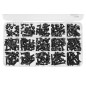Team Corally - Screw Set M4 - Hex Flat Head - DIN 7991 - Steel Black - 10.9 Grade - 15 Sizes - 265 pcs