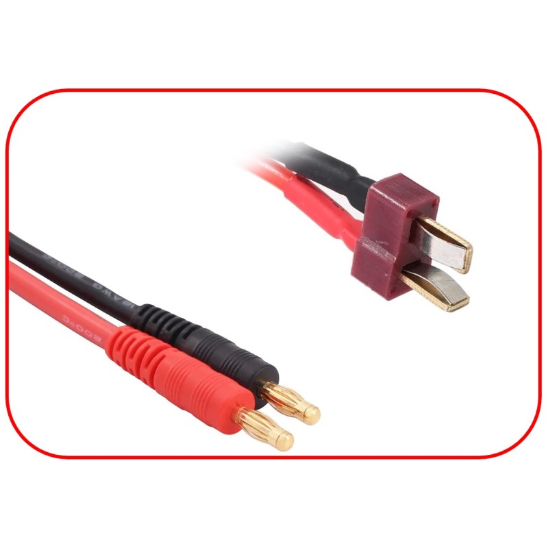 Câble de charge Banane pour T-Plug 30cm
