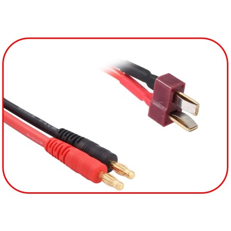 Câble de charge Banane pour T-Plug 30cm