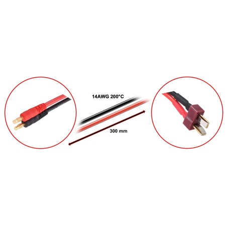 Câble de charge Banane pour T-Plug 30cm