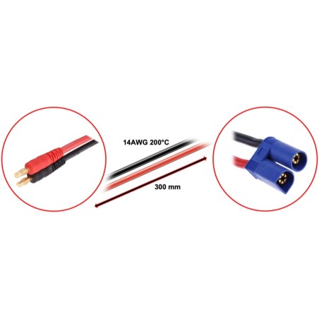 Câble de charge Banane pour EC5 30cm