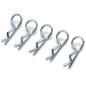 Clips carrosserie moyen / Argent (10 pcs)