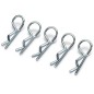 Clips carrosserie petit / Argent (10 pcs)