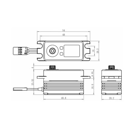 Servo Savox Monster HV Low Profil 30kg / 0,065s 7.4V