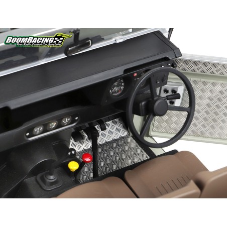 Boom Racing BRX02371S KUDU™ Stainless Steel Diamond Plate Set pour Series Land Rover® 88 & 109 (Cab Interior)
