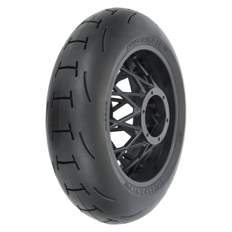 Proline Pneus Supermoto V2 S3 + Jante Arrière Noir PROMOTO-SM PRO1024510