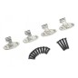 Ensemble de charnières de hayon en métal Boom Racing BRX02323S, finition brute pour BRX02 109