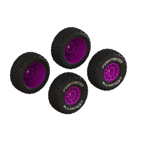 ARA-1570 - ARA1570 dBoots 'FORTRESS' Glued Tire Set Purple (2 Pairs)