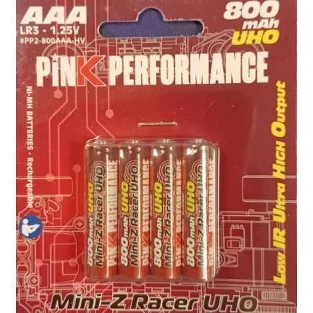 Pink Performance Batteries R3-AAA Ni-Mh 800Mah (4) UHO