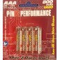 Pink Performance Batteries R3-AAA Ni-Mh 800Mah (4) UHO