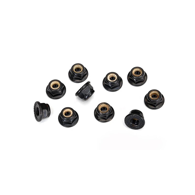 Traxxas Ecrous nylstop 4mm Noir (x10) 8347