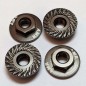 Écrous de roue en aluminium dentelés de grand diamètre 1:10 (4) Bronze