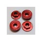 Écrous de roue en aluminium dentelés de grand diamètre 1:10 (4) Rouges