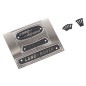Ensemble d'emblèmes Boom Racing BRX02325 (acier inoxydable) pour série Land Rover (essence) pour BRX02 109