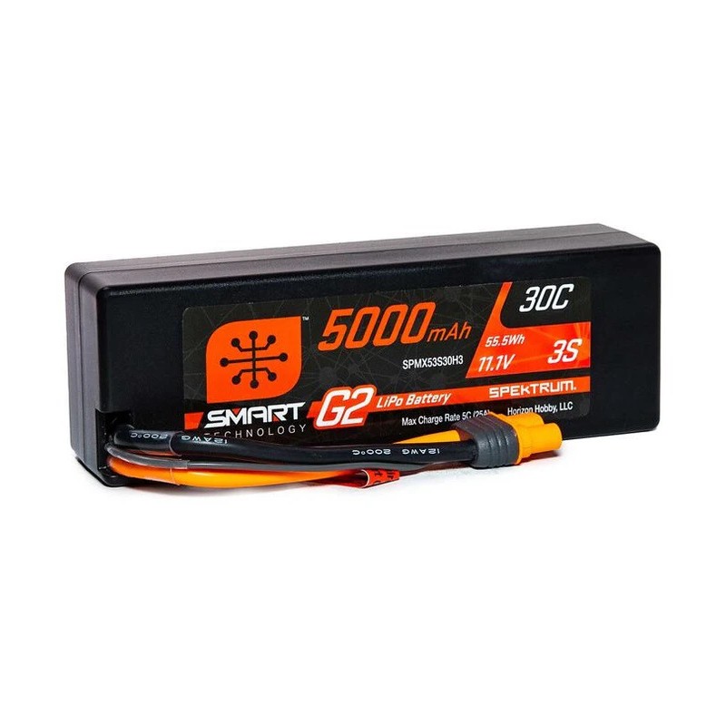 Spektrum Accu lipo Smart G2 3S 11.1v 5000mah 30C Hard Case IC3