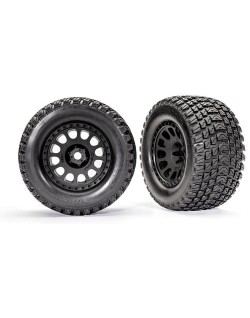 Traxxas Pneus Gravix renforcés + Jantes Noir (x2) XRT 7862