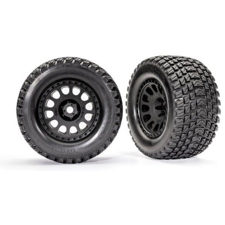 Traxxas Pneus Gravix renforcés + Jantes Noir (x2) XRT 7862