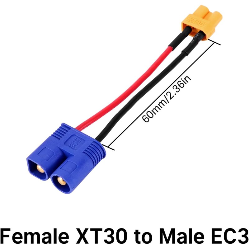 XT30 Femelle vers EC3 Male