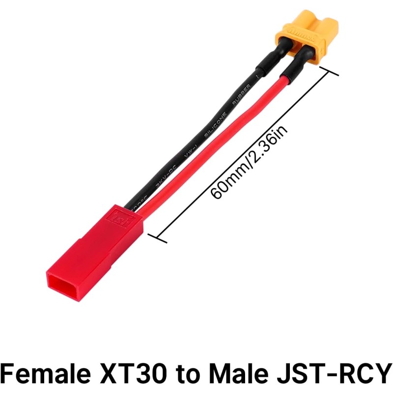 XT30 Femelle vers JST-RCY Male