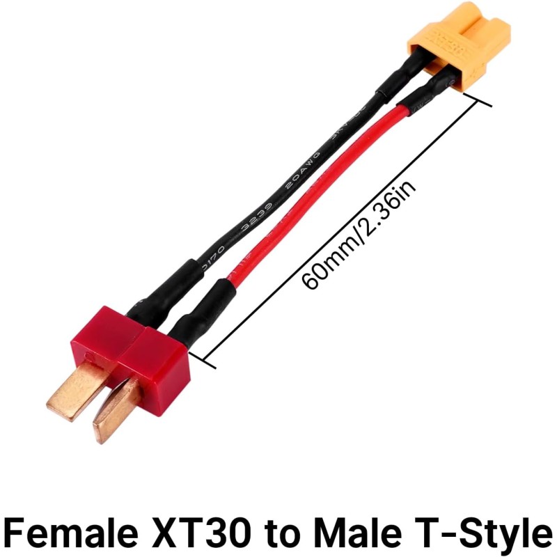 XT30 Femelle T-Style Male