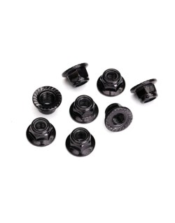 Traxxas Ecrous nylstop 5mm de roues Métal Noir (x8) 8447