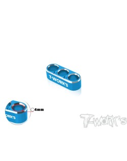 Passe fils 3 trous 4mm (14awg) Bleu - T-WORKS - EA-046-B4-B